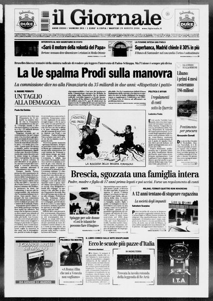 Il giornale : quotidiano del mattino